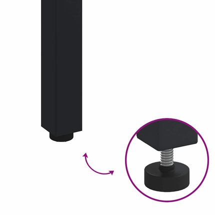 Tables de jardin Naturel et noir 180 x 90 x 75 cm