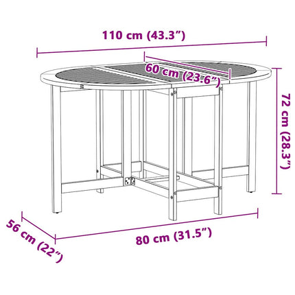 Table De Jardin 5 Pcs Marron 110 X 60 X 72 Cm Table de 110 cm + 4 chaises