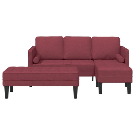 Ensemble de Canapés 2 pcs Rouge bordeaux 173 x 131 x 67 cm