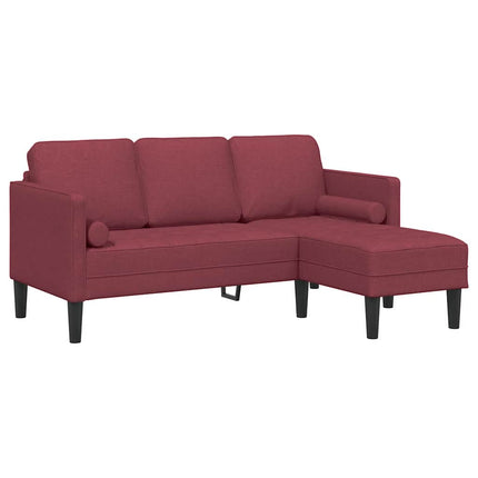 Ensemble de Canapés 2 pcs Rouge bordeaux 173 x 131 x 67 cm