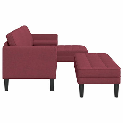 Ensemble de Canapés 2 pcs Rouge bordeaux 173 x 131 x 67 cm