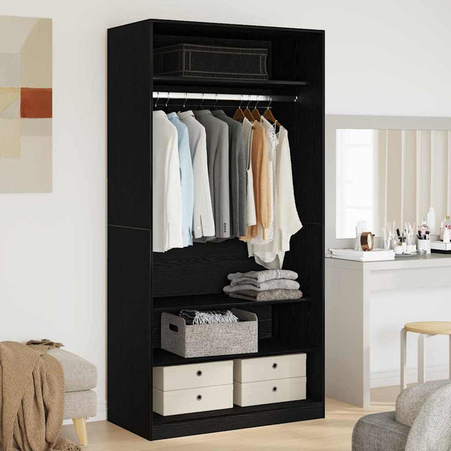 Armoire Chêne noir 100 x 50 x 200 cm Bois d'ingénierie