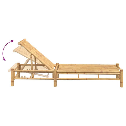 Chaise longue 55x199x30 cm bambou