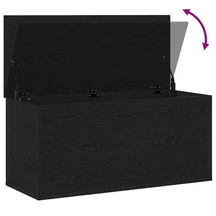 Boîte de Rangement avec stockage Chêne noir 100 x 42 x 46 cm
