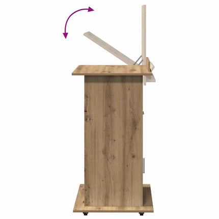 Podium chêne artisanal 55 x 55 x 107 cm Bois d'ingénierie