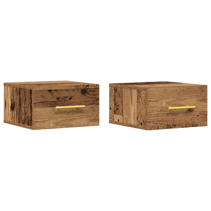 Cabinet de chevet 2 pcs Bois ancien 35 x 35 x 20 cm