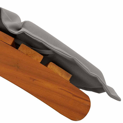 Chaise longue 2 pcs Gris 184 x 55 x 64cm Bois d'acacia massif