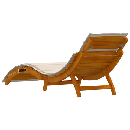 Chaise longue 2 pcs Blanc 184 x 55 x 64cm Bois d'acacia massif