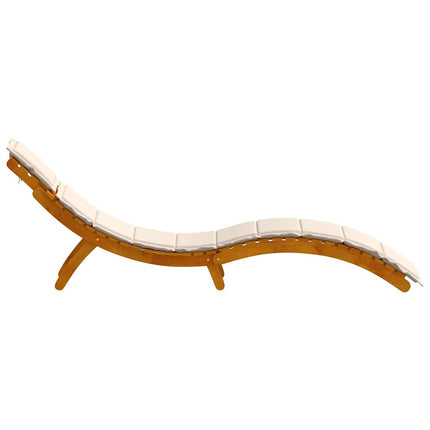 Chaise longue 2 pcs Blanc 184 x 55 x 64cm Bois d'acacia massif