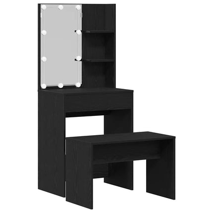 Ensemble de Coiffeuse avec tiroir Chêne noir 60 x 40 x 140 cm