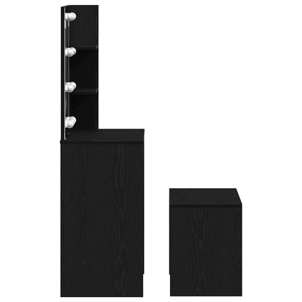 Ensemble de Coiffeuse avec tiroir Chêne noir 74.5 x 40 x 141 cm