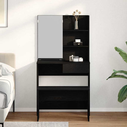 Ensemble de Coiffeuse 2 pcs Chêne noir Bois d'ingénierie