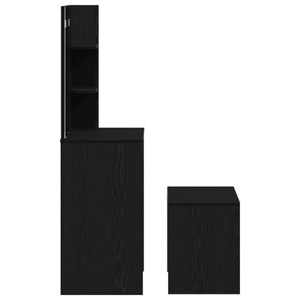 Ensemble de Coiffeuse 2 pcs Chêne noir Bois d'ingénierie