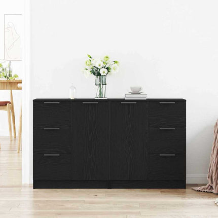 Buffet 180 X 30 X 70 Cm Bois D'ingénierie Chêne noir