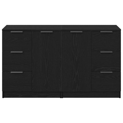 Buffet 180 X 30 X 70 Cm Bois D'ingénierie Chêne noir