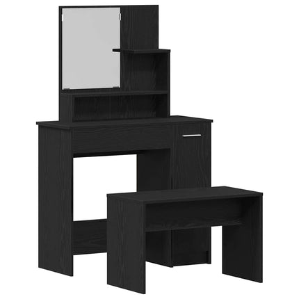 Ensemble de Coiffeuse 2 pcs Chêne noir Bois d'ingénierie