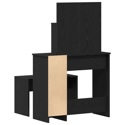 Ensemble de Coiffeuse 2 pcs Chêne noir Bois d'ingénierie