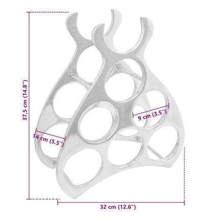 Étagère à vin Argent 38 x 33 x 13 cm Aluminium