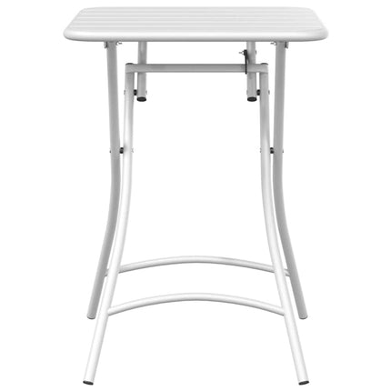 Table de Jardin Blanc 55 x 55 x 73 cm Acier revêtu de poudre
