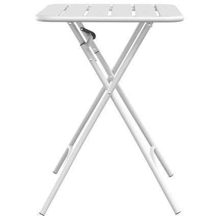 Table de Jardin Blanc 55 x 55 x 73 cm Acier revêtu de poudre