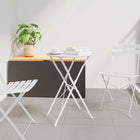 Table bistrot Blanc Ø50x71 cm Acier revêtu de poudre