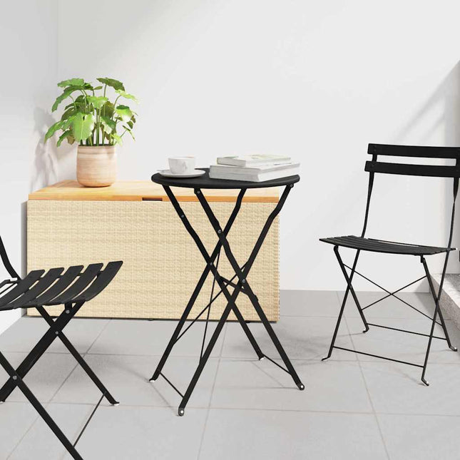 Table bistrot Anthracite Ø50x71 cm Acier revêtu de poudre