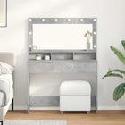 Coiffeuse Gris béton 100 x 41 x 135 cm Bois d'ingénierie