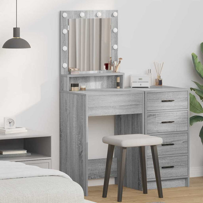 Coiffeuse Gris Sonoma 50 x 41 x 135 cm Bois d'ingénierie