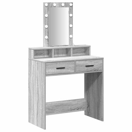 Table de Toilette Gris 79 x 41 x 140 cm Bois d'ingénierie