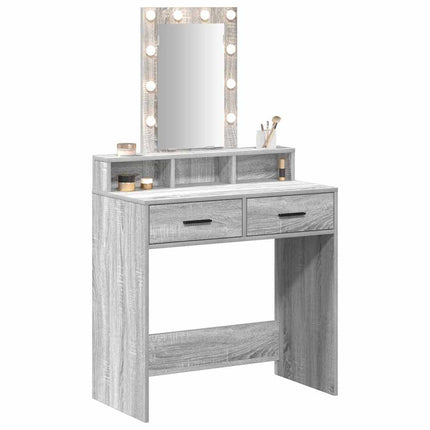 Table de Toilette Gris 79 x 41 x 140 cm Bois d'ingénierie