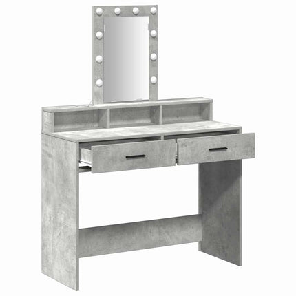 Table de Toilette Gris 100 x 41 x 140 cm Bois d'ingénierie