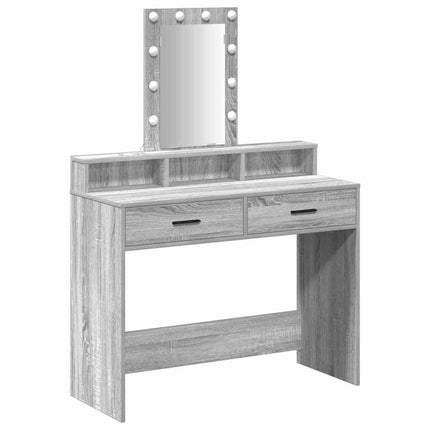 Table de Toilette Gris 100 x 41 x 140 cm Bois d'ingénierie