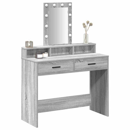 Table de Toilette Gris 100 x 41 x 140 cm Bois d'ingénierie