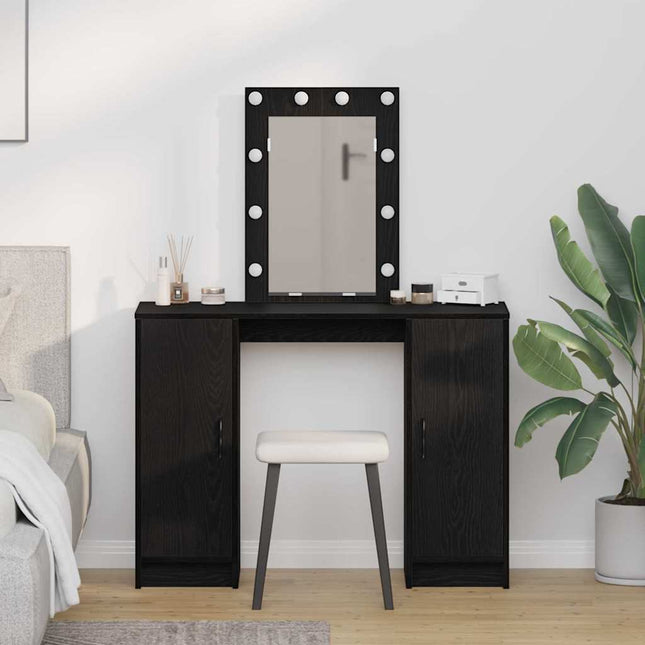 Table de Toilette Noir 102 x 33 x 135 cm Bois d'ingénierie
