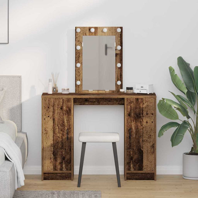 Table de Toilette Marron 102 x 33 x 135 cm Bois d'ingénierie