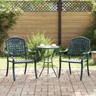 Chaise de jardin 2 pcs Vert 55 x 56,5 x 91cm Aluminium