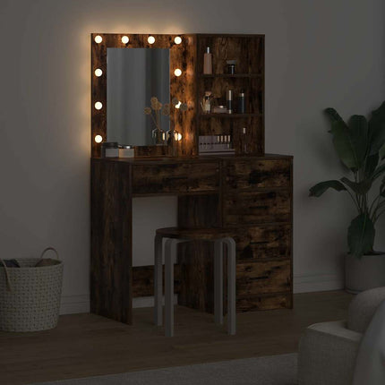 Table de Toilette avec tiroir 2 pcs Marron 50 x 41 x 135 cm