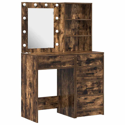 Table de Toilette avec tiroir 2 pcs Marron 50 x 41 x 135 cm
