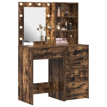 Table de Toilette avec tiroir 2 pcs Marron 50 x 41 x 135 cm
