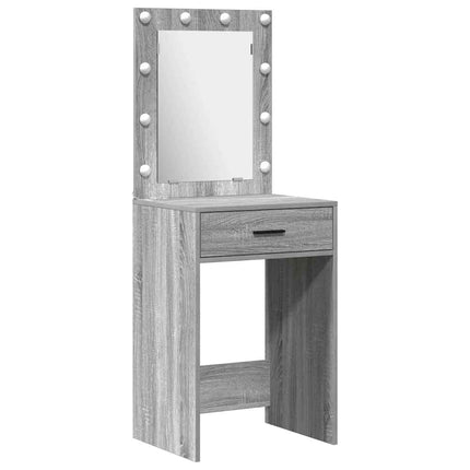Table de Toilette 2 pcs Gris 50 x 41 x 135 cm Bois d'ingénierie