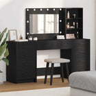 Table de Toilette 3 pcs Noir 40 x 41 x 135 cm Bois d'ingénierie