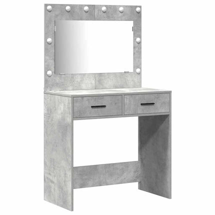 Table de Toilette 3 pcs Gris 40 x 41 x 135 cm Bois d'ingénierie