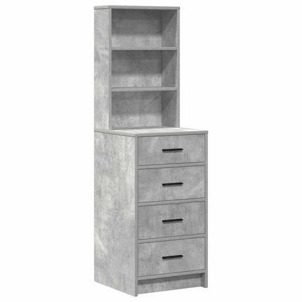 Table de Toilette 3 pcs Gris 40 x 41 x 135 cm Bois d'ingénierie