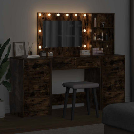 Table de Toilette avec tiroir 3 pcs Marron 40 x 41 x 135 cm