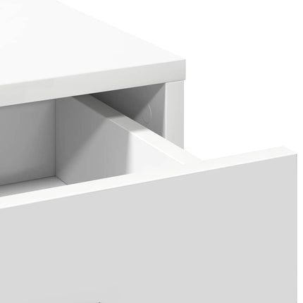 Table de Toilette avec tiroir 3 pcs Blanc 40 x 41 x 135 cm