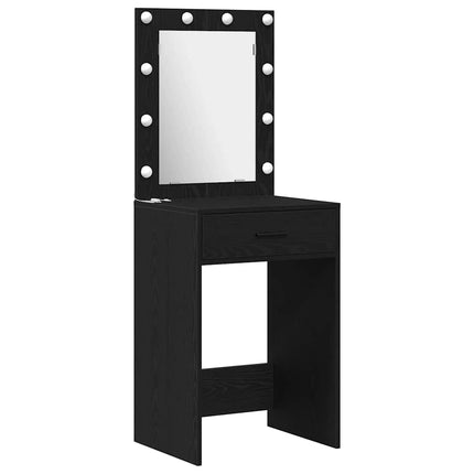Table de Toilette 3 pcs Noir 40 x 41 x 135 cm Bois d'ingénierie