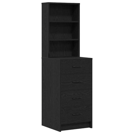 Table de Toilette 3 pcs Noir 40 x 41 x 135 cm Bois d'ingénierie