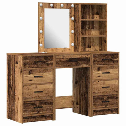 Table de Toilette avec tiroir 3 pcs Marron 40 x 41 x 135 cm