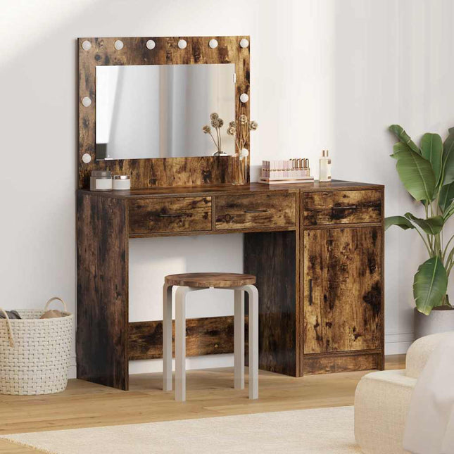 Table de Toilette avec tiroir 2 pcs Marron 40 x 41 x 75 cm