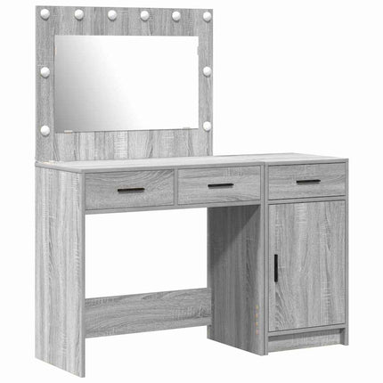 Table de Toilette 2 pcs Gris 40 x 41 x 75 cm Bois d'ingénierie